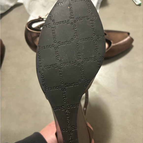 Franco sarto never worn bronze peep toe t strap wedge heel - Picture 5 of 6